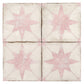 White Pink 8x8 Matte Porcelain Square Motif Tile