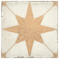 White Terracotta 8x8 Matte Porcelain Square Motif Tile - Sample
