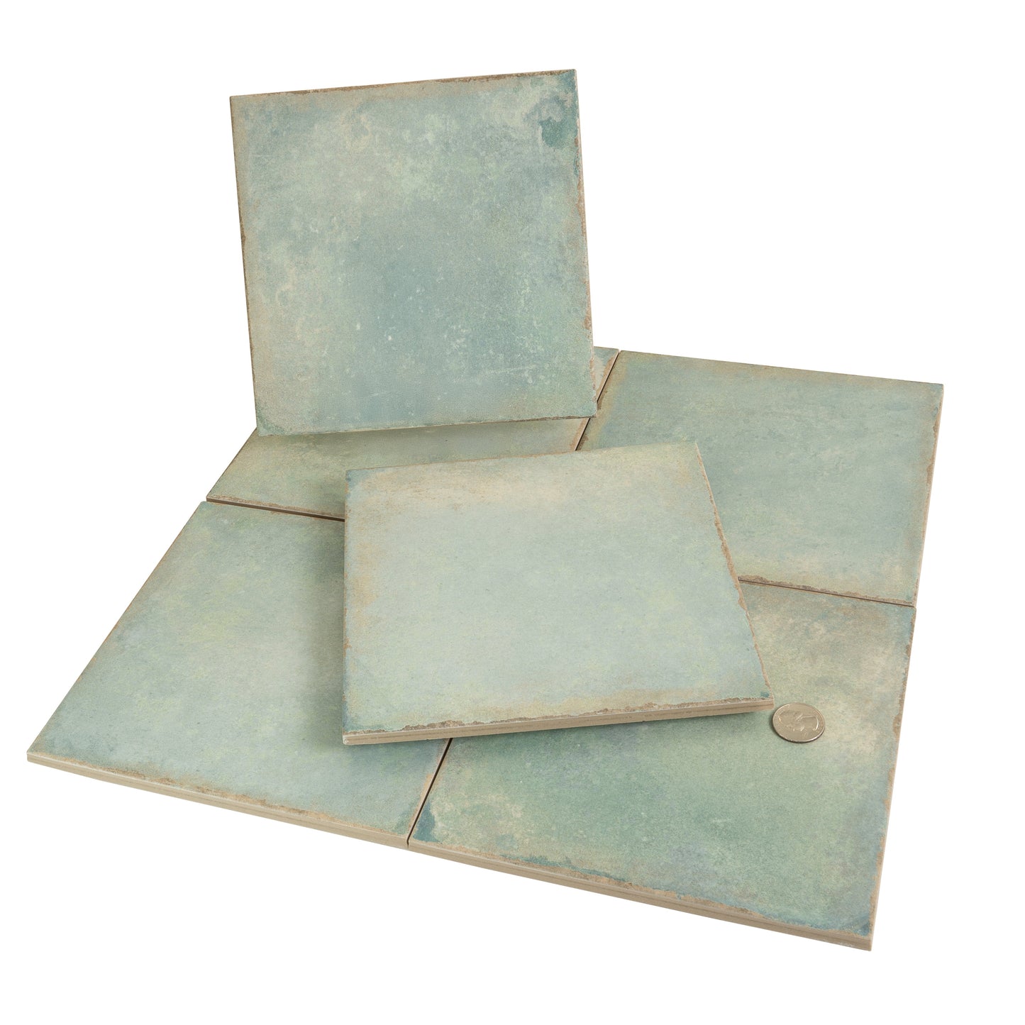 Dusty Sage Green 8x8 Matte Porcelain Square Tile - Sample