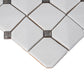 White 12x12 Glossy Ceramic Mosaic Tile