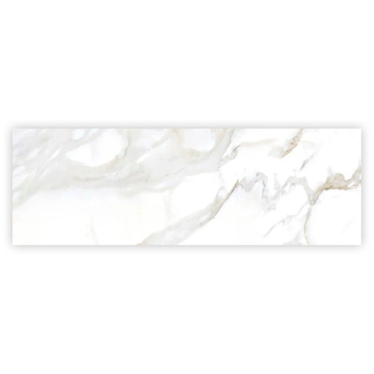 Soft White 16 x 48 Matte Ceramic Large Tile - Sample