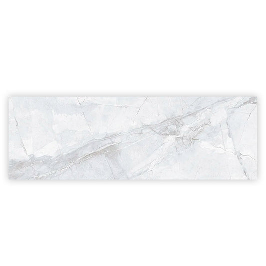 Light Grey and White 16 x 48 Matte Ceramic Large Tile - Sample