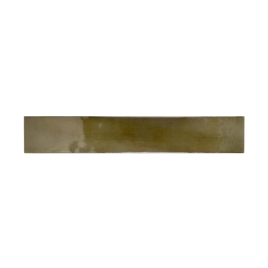 Olive Green 2.6 x 16 Glossy Ceramic Subway Tile