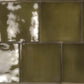 Olive Green 4 x 4 Glossy Ceramic Tile