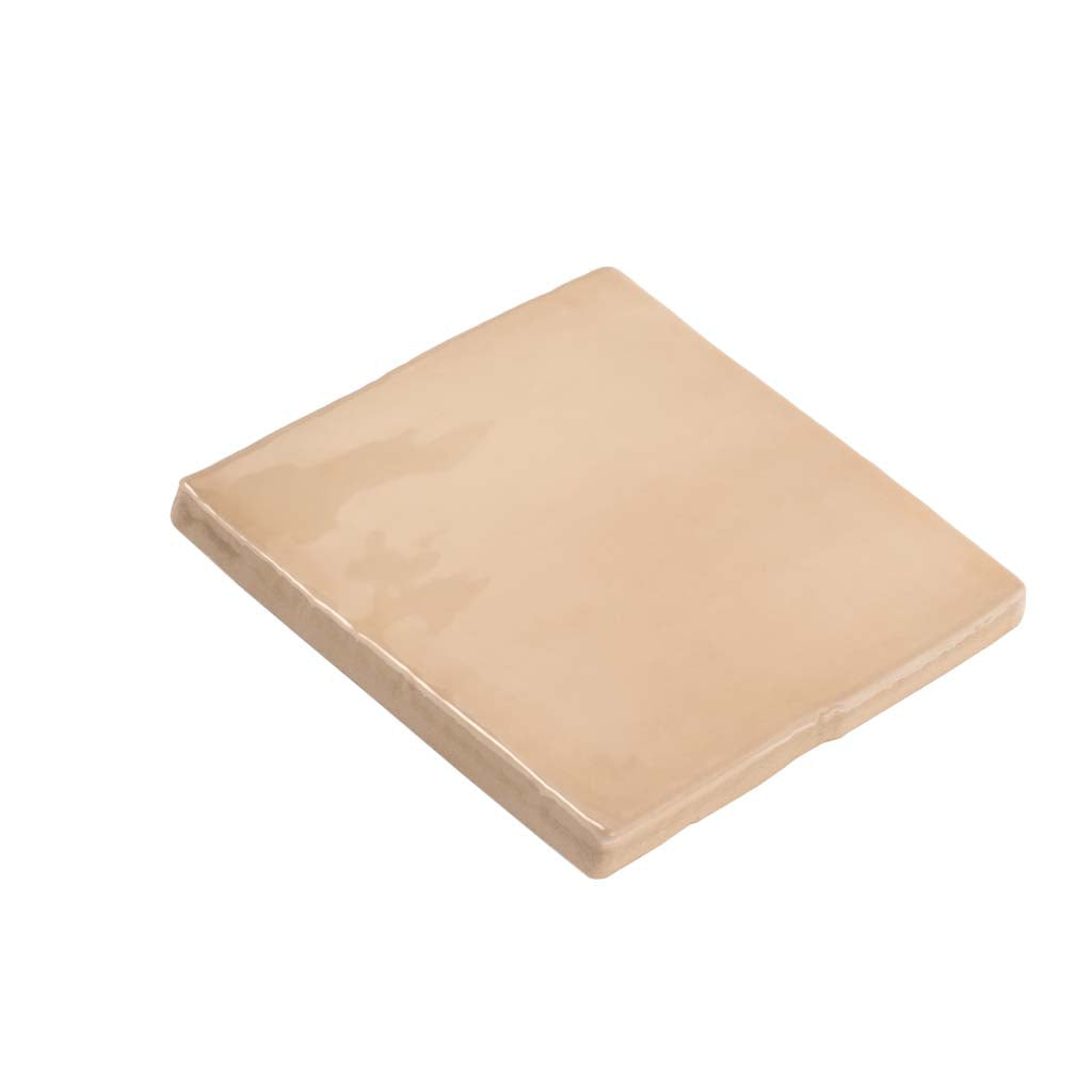 Beige 4 x 4 Glossy Ceramic Tile