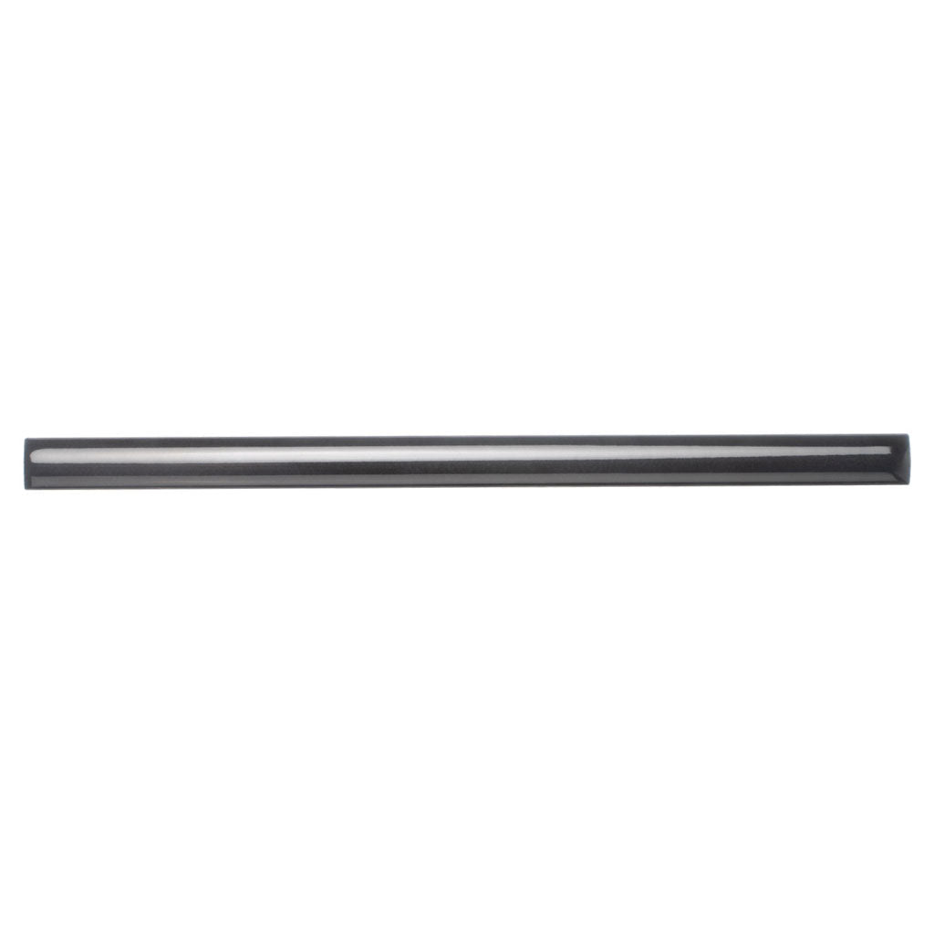 Black 0.5 x 8 Glossy Ceramic Pencil Trim