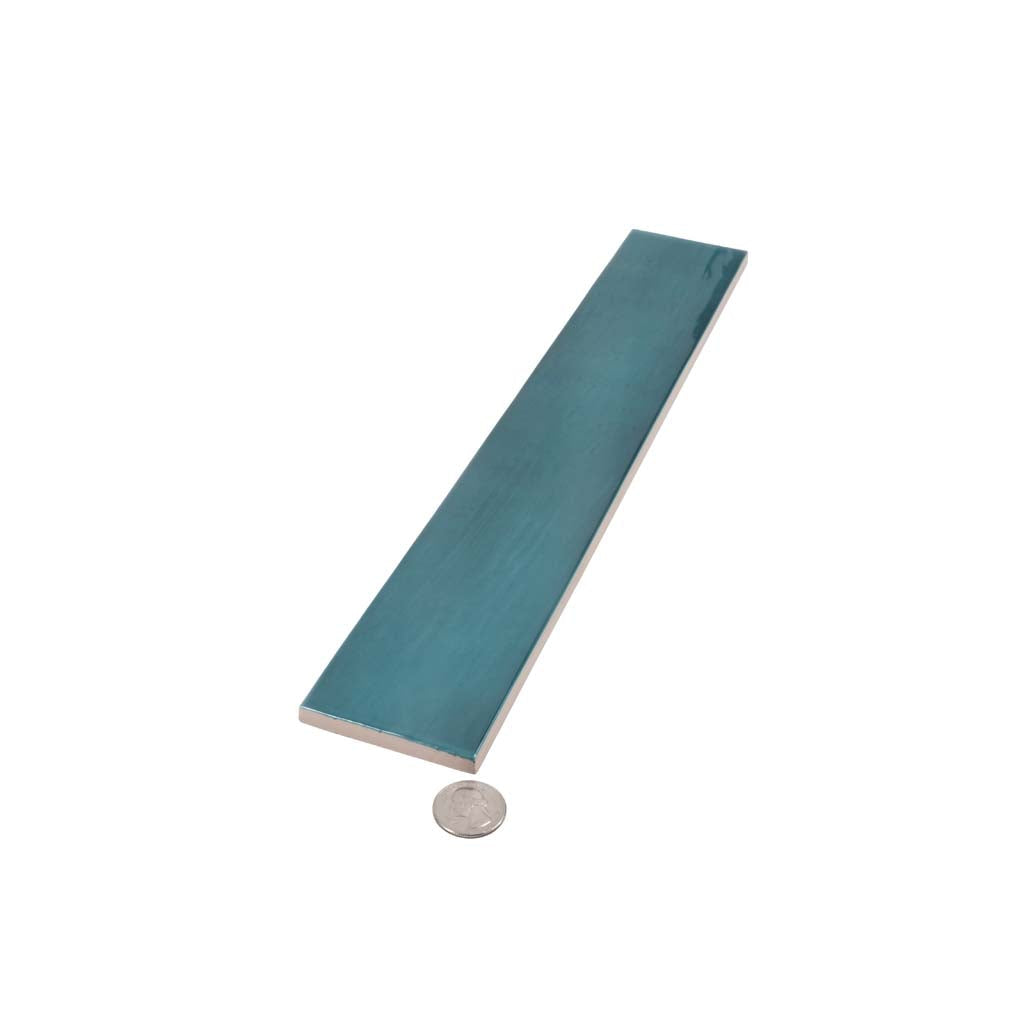 Teal Green 2.6 x 16 Glossy Ceramic Subway Tile - Sample