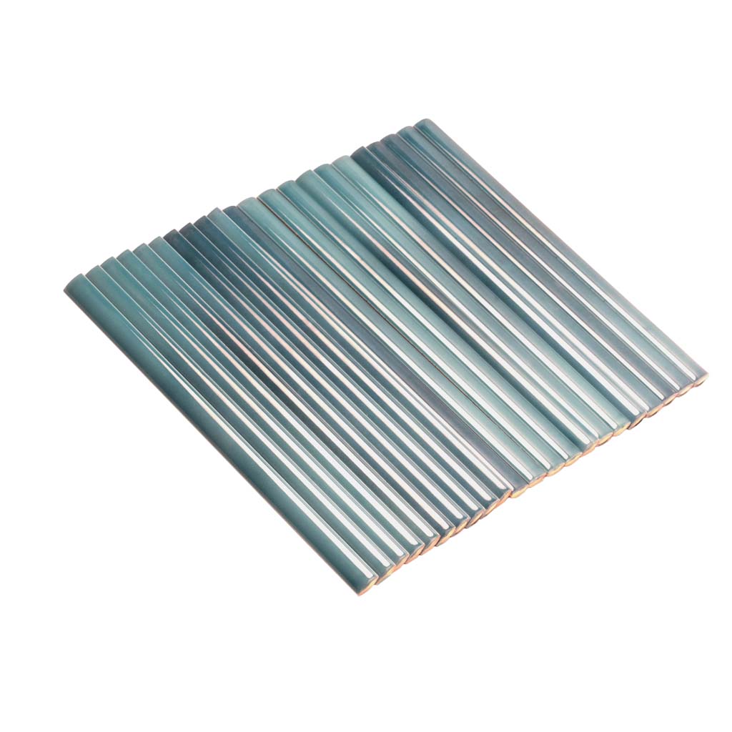 Teal Green 0.5 x 8 Glossy Ceramic Pencil Trim