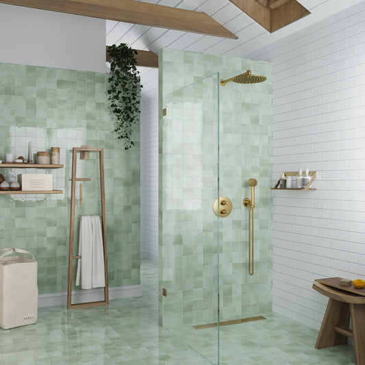 Tea Green 4 x 4 Glossy Ceramic Tile