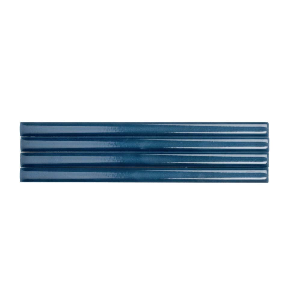 Navy Blue 0.5 x 8 Glossy Ceramic Pencil Trim