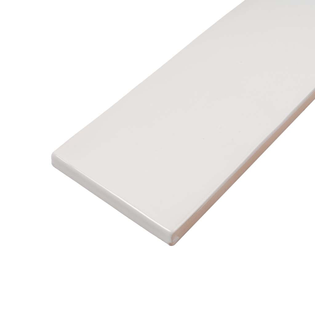 Ivory White 2.6 x 16 Glossy Ceramic Subway Tile