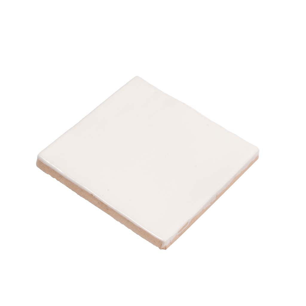 Ivory White 4 x 4 Glossy Ceramic Tile