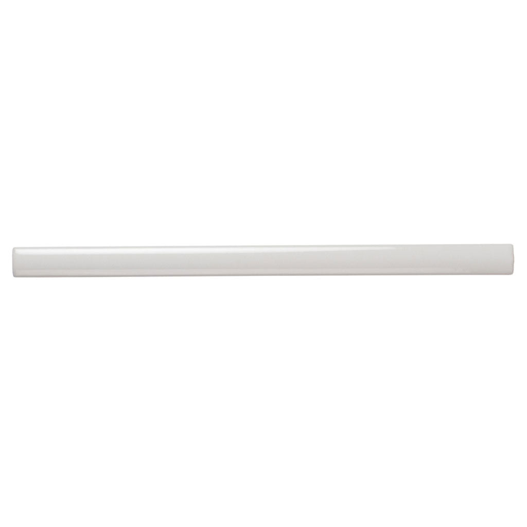 Ivory White 0.5 x 8 Glossy Ceramic Pencil Trim