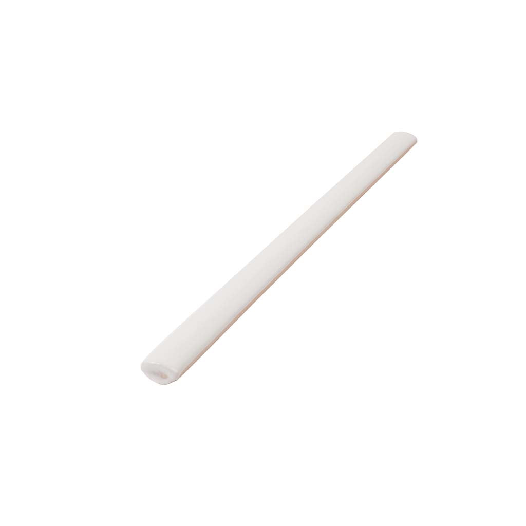 Ivory White 0.5 x 8 Glossy Ceramic Pencil Trim