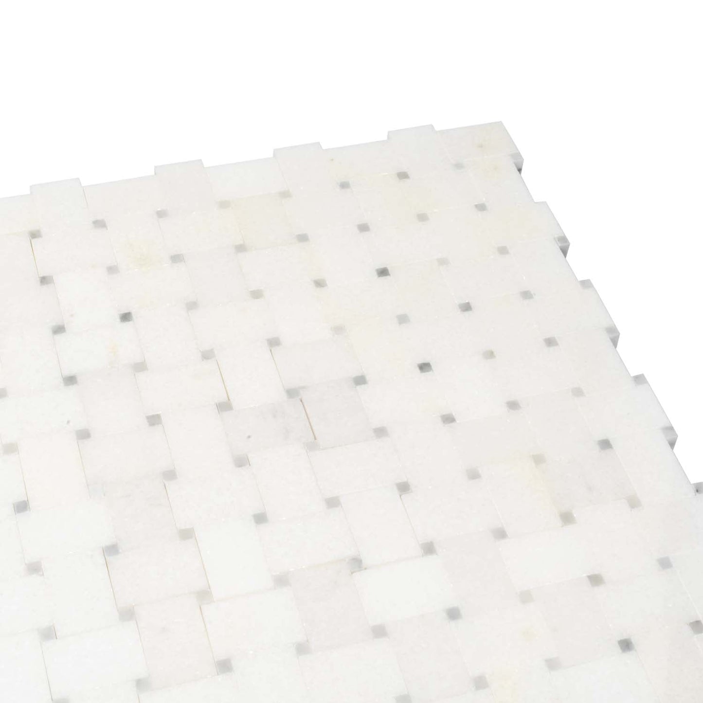 Cotton White 12 x 12 Polished Marble Mosaic Tile