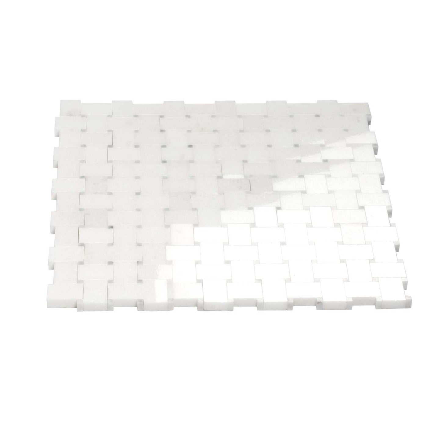 Cotton White 12 x 12 Polished Marble Mosaic Tile