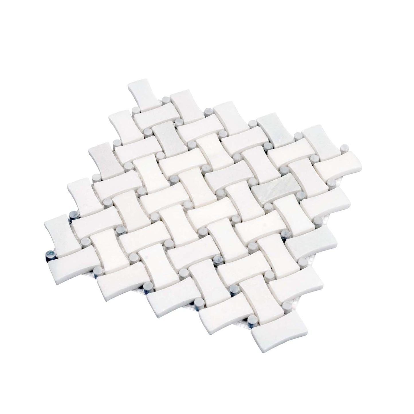 Pearl White 11 x 11 Polished Marble Mosaic Tile