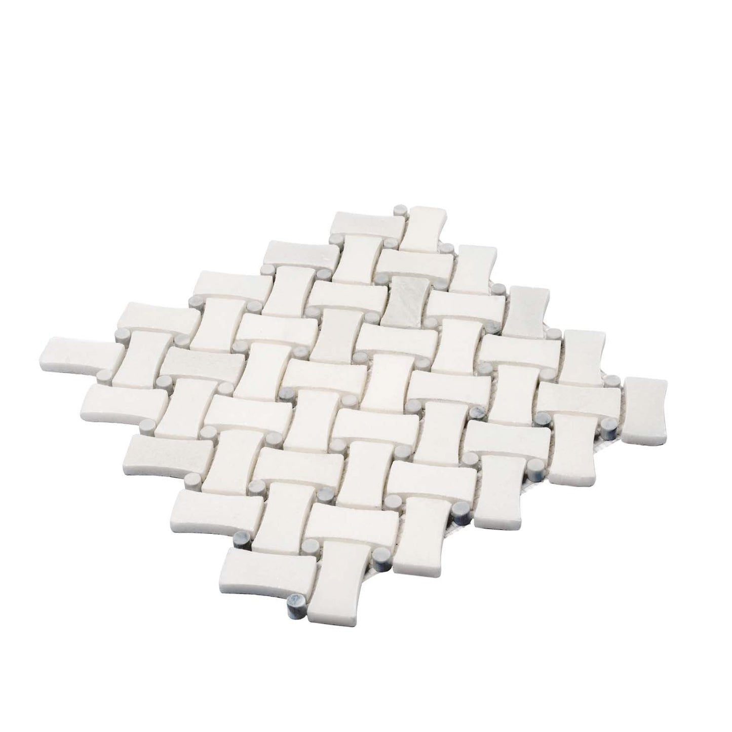 Pearl White 11 x 11 Polished Marble Mosaic Tile