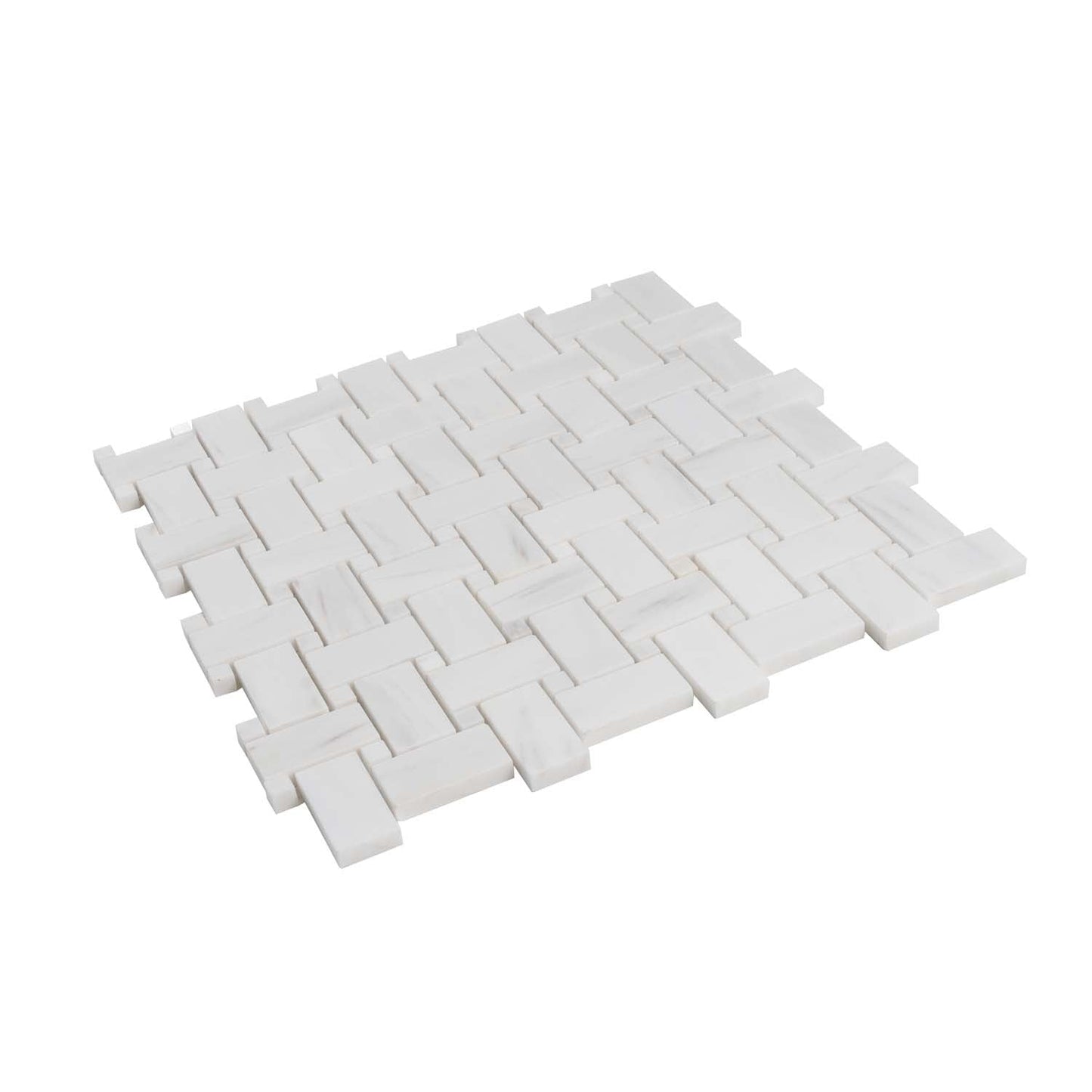 Pearl White 12 x 12 Polished Marble Mosaic Tile