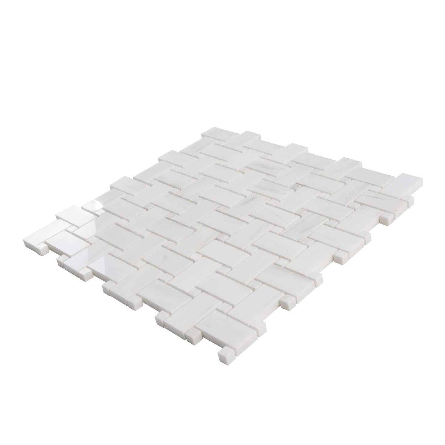 Pearl White 12 x 12 Polished Marble Mosaic Tile