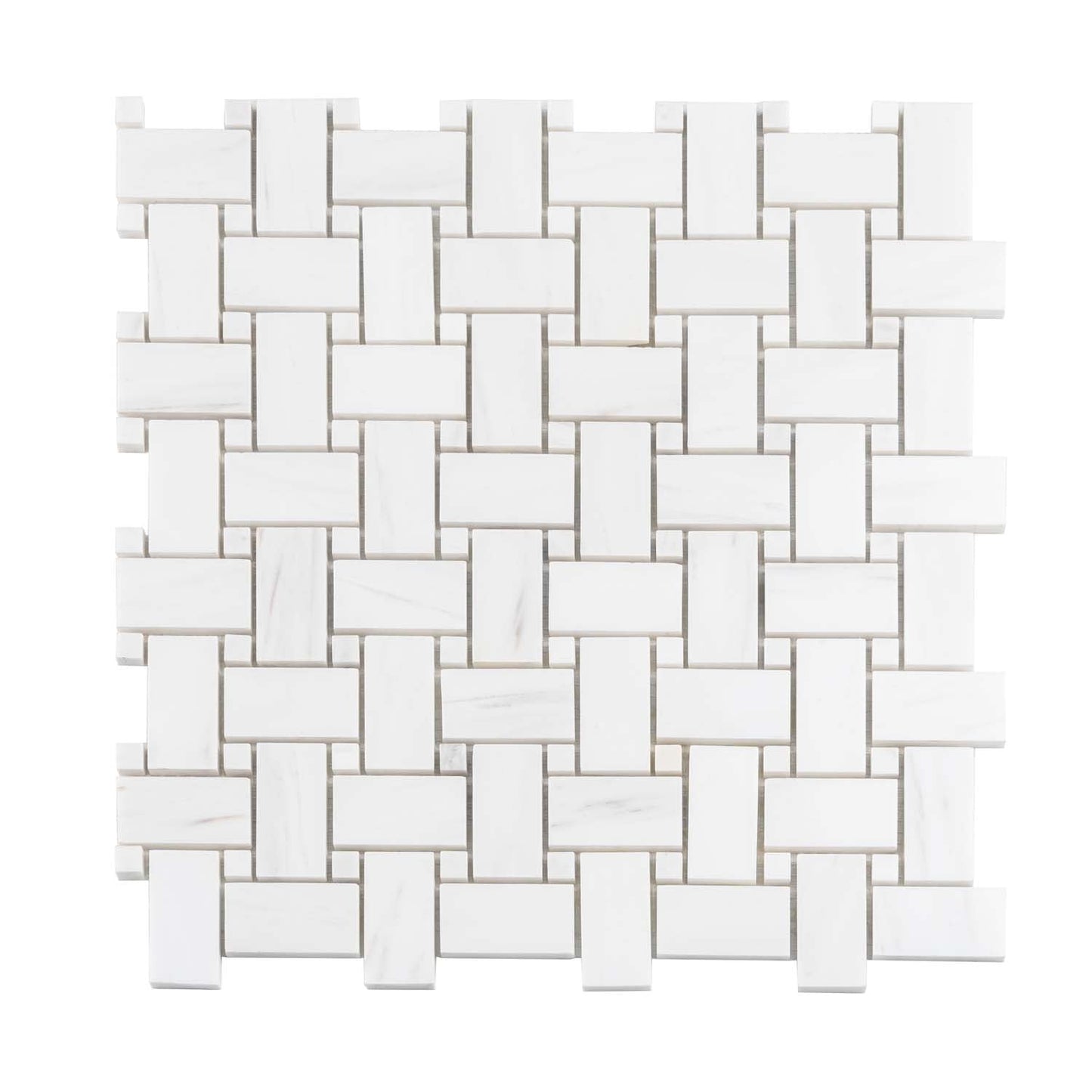 Pearl White 12 x 12 Polished Marble Mosaic Tile