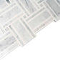 White and Gray 12 x 12 Polished Marble Mosaic Tile - Sample