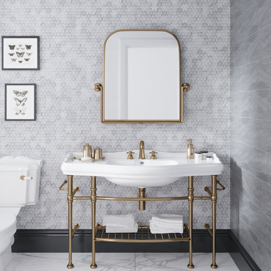 White and Gray 11 x 12 Polished Marble Mosaic Tile - Sample