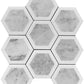 White and Gray 10 x 12 Polished Marble Mosaic Tile