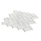 White 10x11 Polished Marble Mosaic Tile Sample