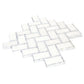 White 10x11 Polished Marble Mosaic Tile Sample