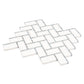 White, Gray 10x11 Polished Marble Mosaic Tile