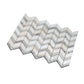 White and Gray 10 x 12 Polished Marble Mosaic Tile