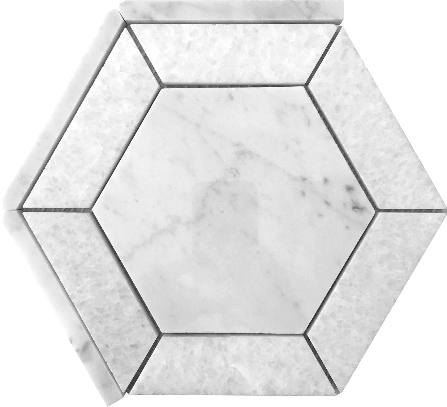 White 8 x 8 Polished Marble Mosaic Tile