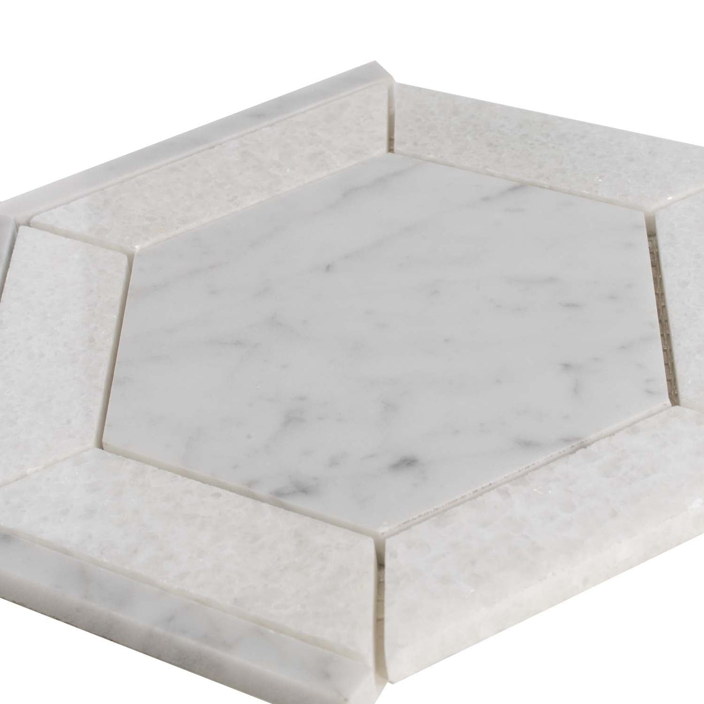 White 8 x 8 Polished Marble Mosaic Tile