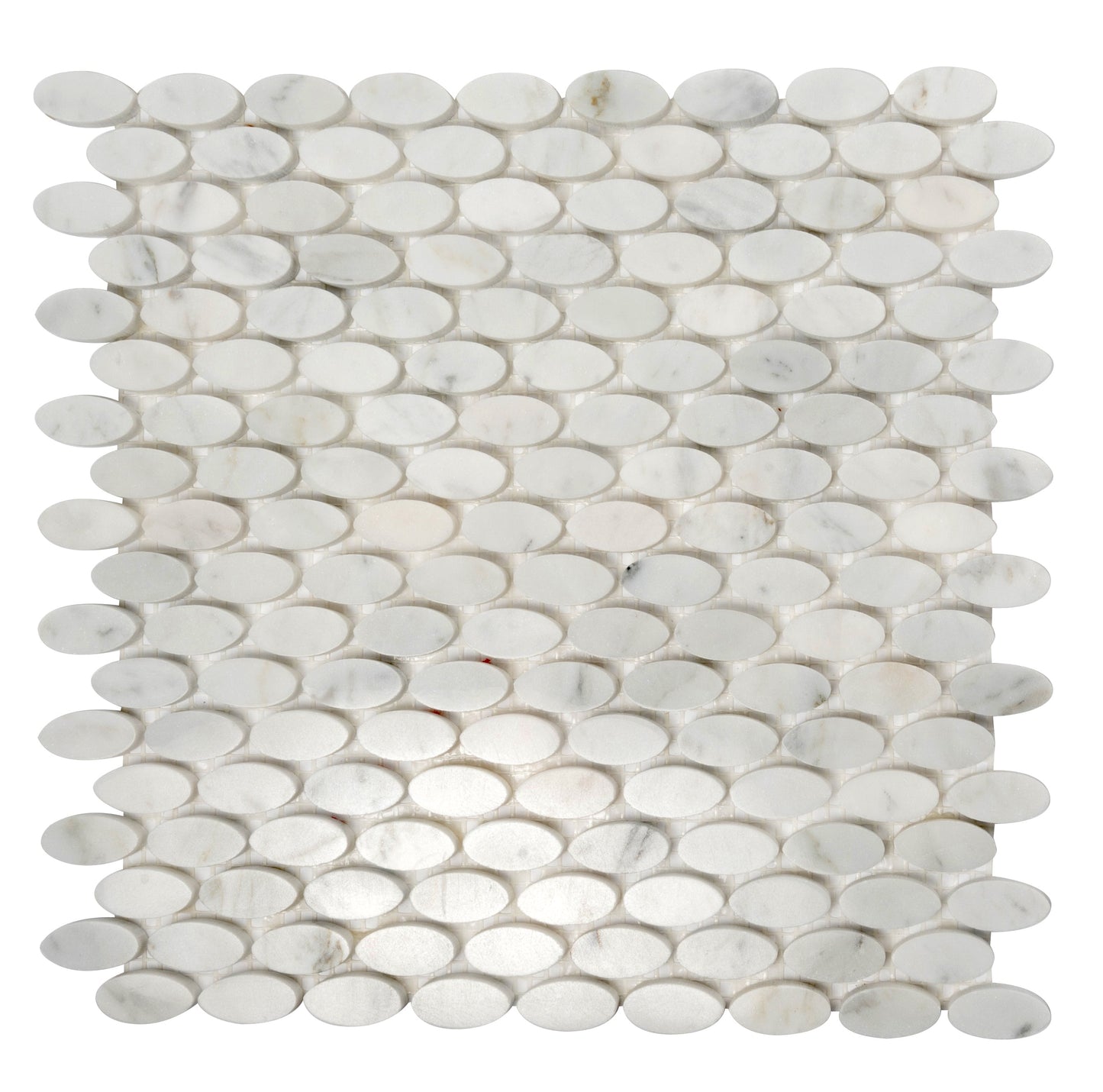 White 11 x 12 Polished Marble Mosaic Tile