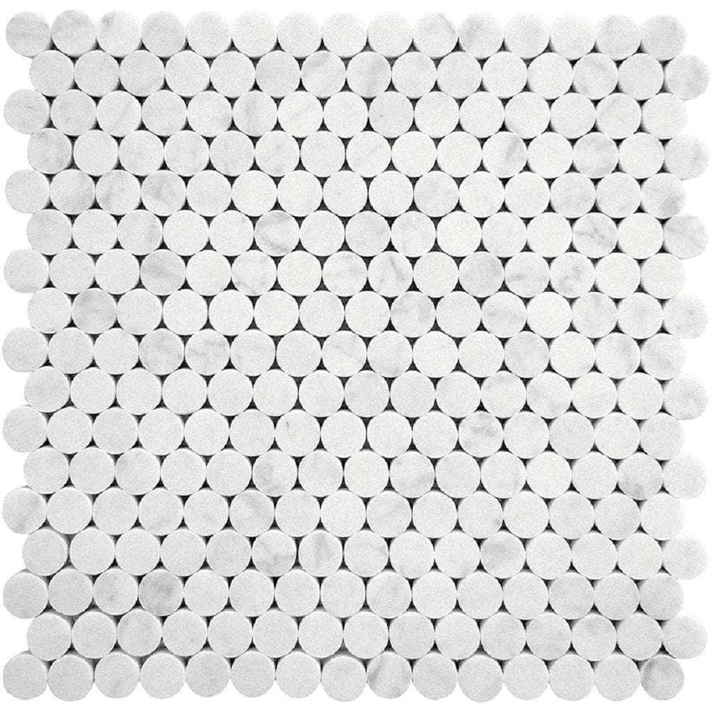 White 11 x 12 Honed Marble Mosaic Tile - Sample