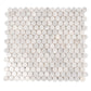 White 11 x 12 Polished Marble Mosaic Tile