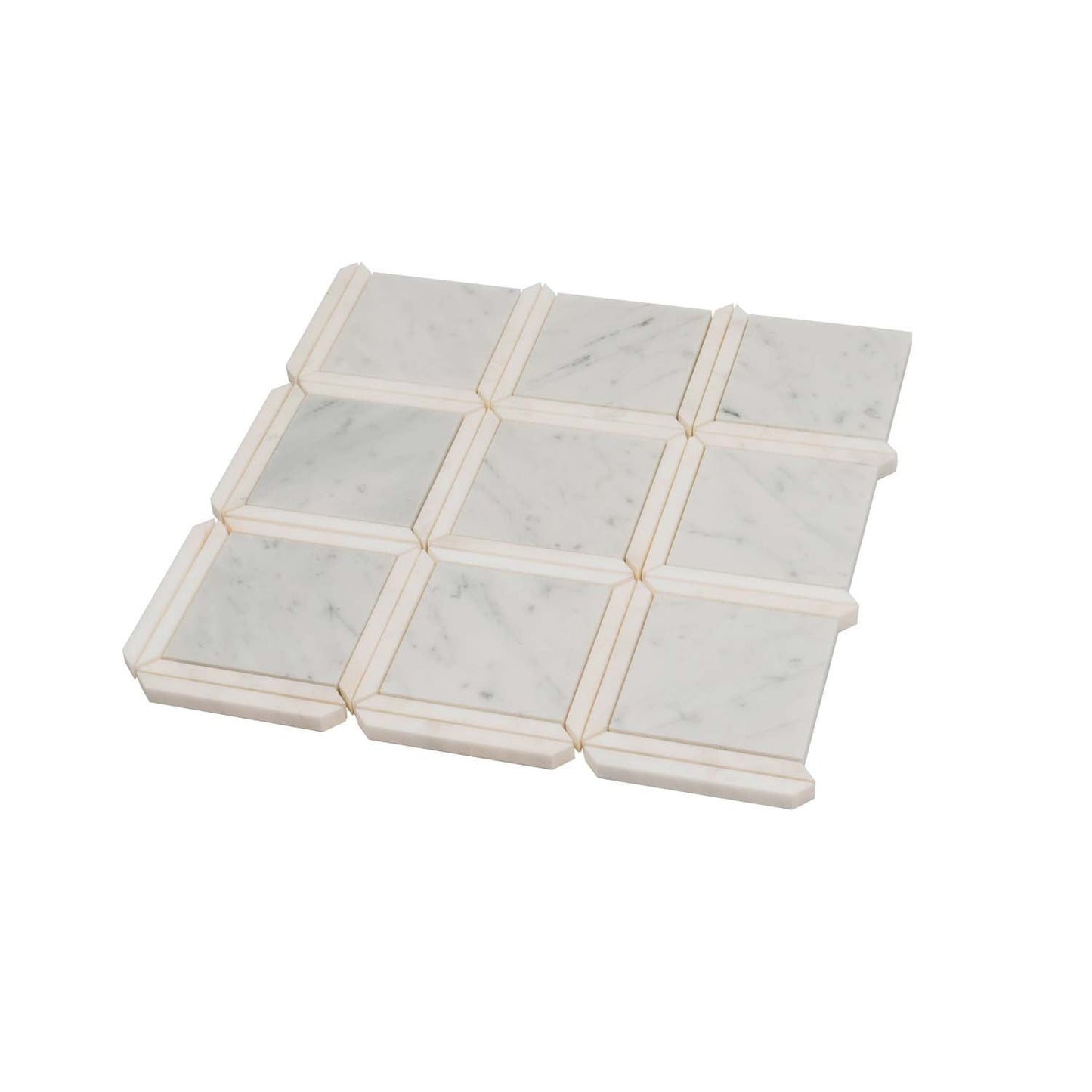 White 12 x 12 Polished Marble Mosaic Tile