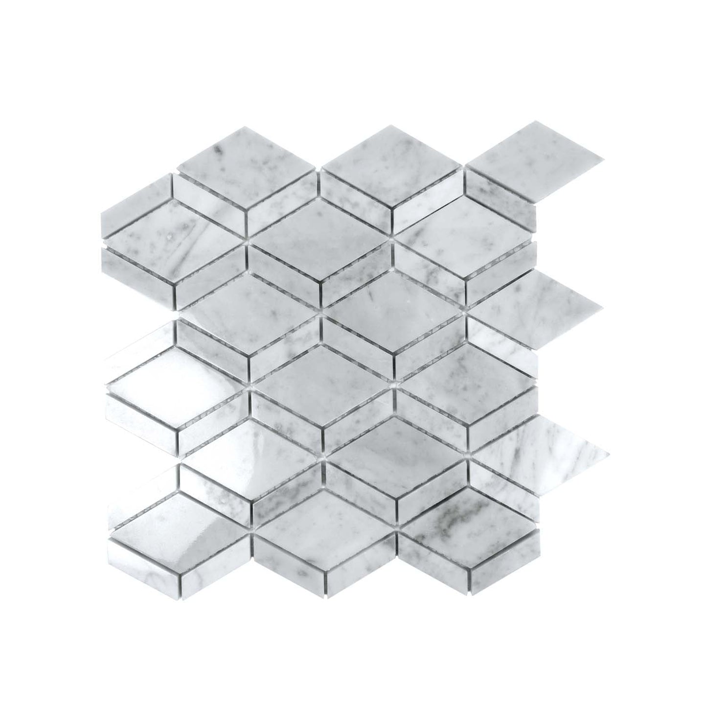 Pearl White 12 x 12 Polished Marble Mosaic Tile