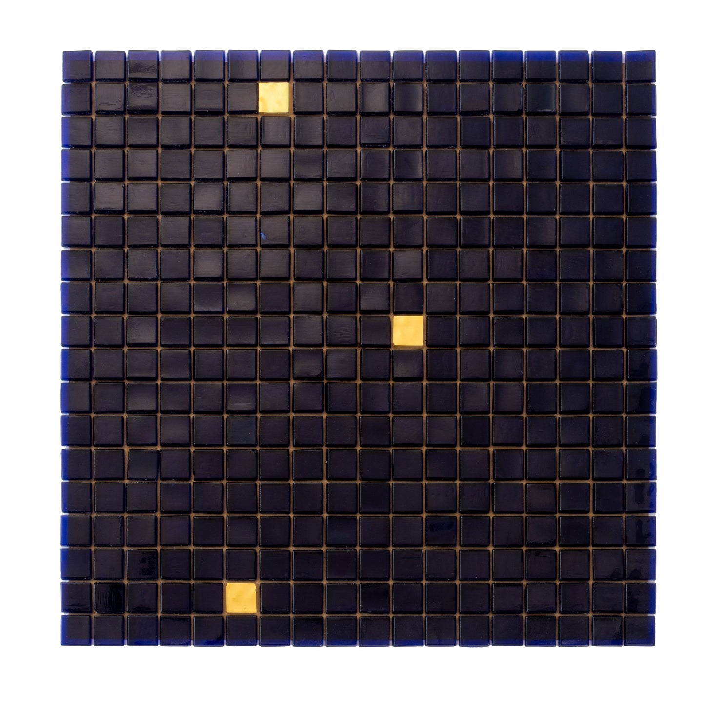 Dark Blue 12 x 12 Glossy Glass Mosaic Tile