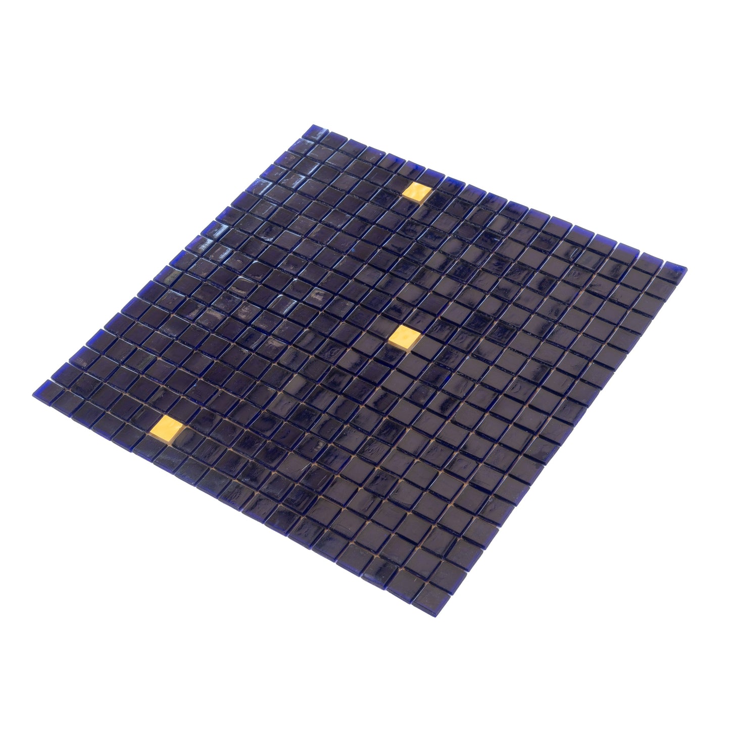 Dark Blue 12 x 12 Glossy Glass Mosaic Tile