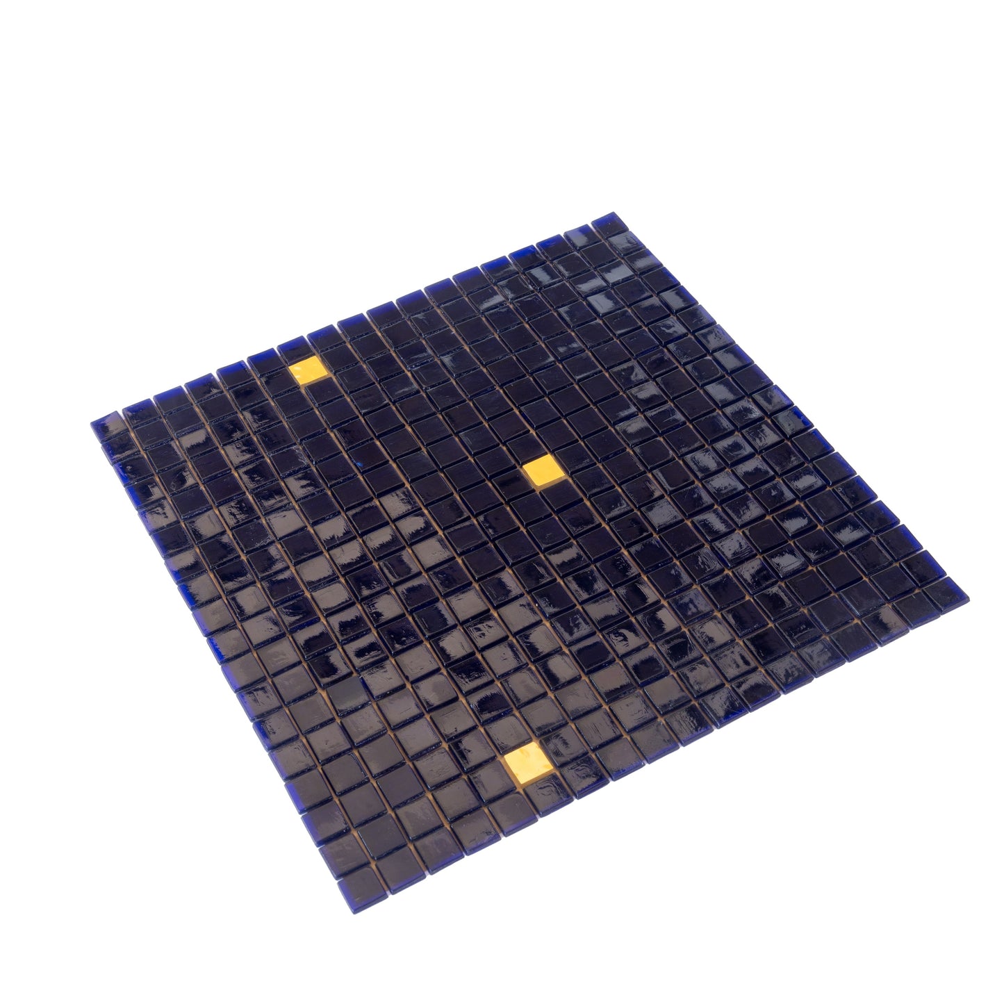 Dark Blue 12 x 12 Glossy Glass Mosaic Tile