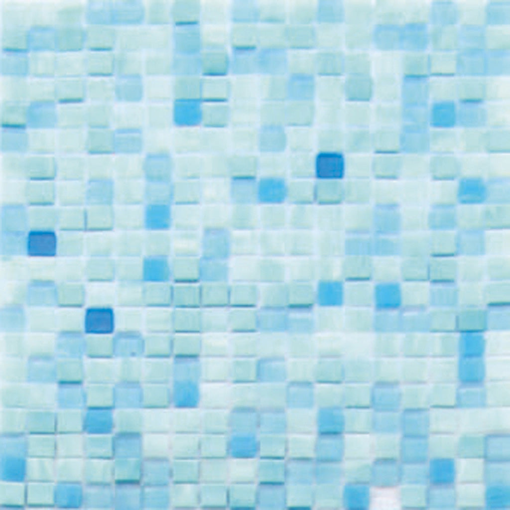 White and Blue 12 x 12 Glossy Glass Mosaic Tile