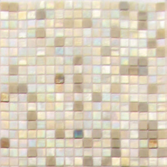 White and Geige 12 x 12 Glossy Glass Mosaic Tile