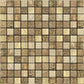 Beige 12 x 12 Polished, Foiled Glass, Resin, Stone Mosaic Tile