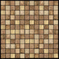 Beige 12 x 12 Polished, Foiled Glass, Resin, Stone Mosaic Tile