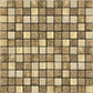 Beige 12 x 12 Polished, Foiled Glass, Resin, Stone Mosaic Tile