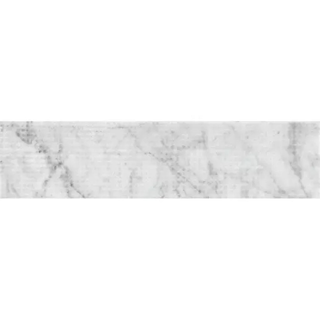 White 3x12 Textured Bianco Carrara Brick Tile