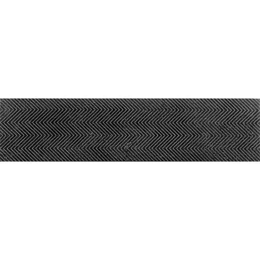 Eastern Black 3x12 Textured Brick Tile