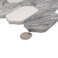 Calacatta Bluette, Thassos White 13x12 Polished Picket Lantern Mosaic Tile  - Sample